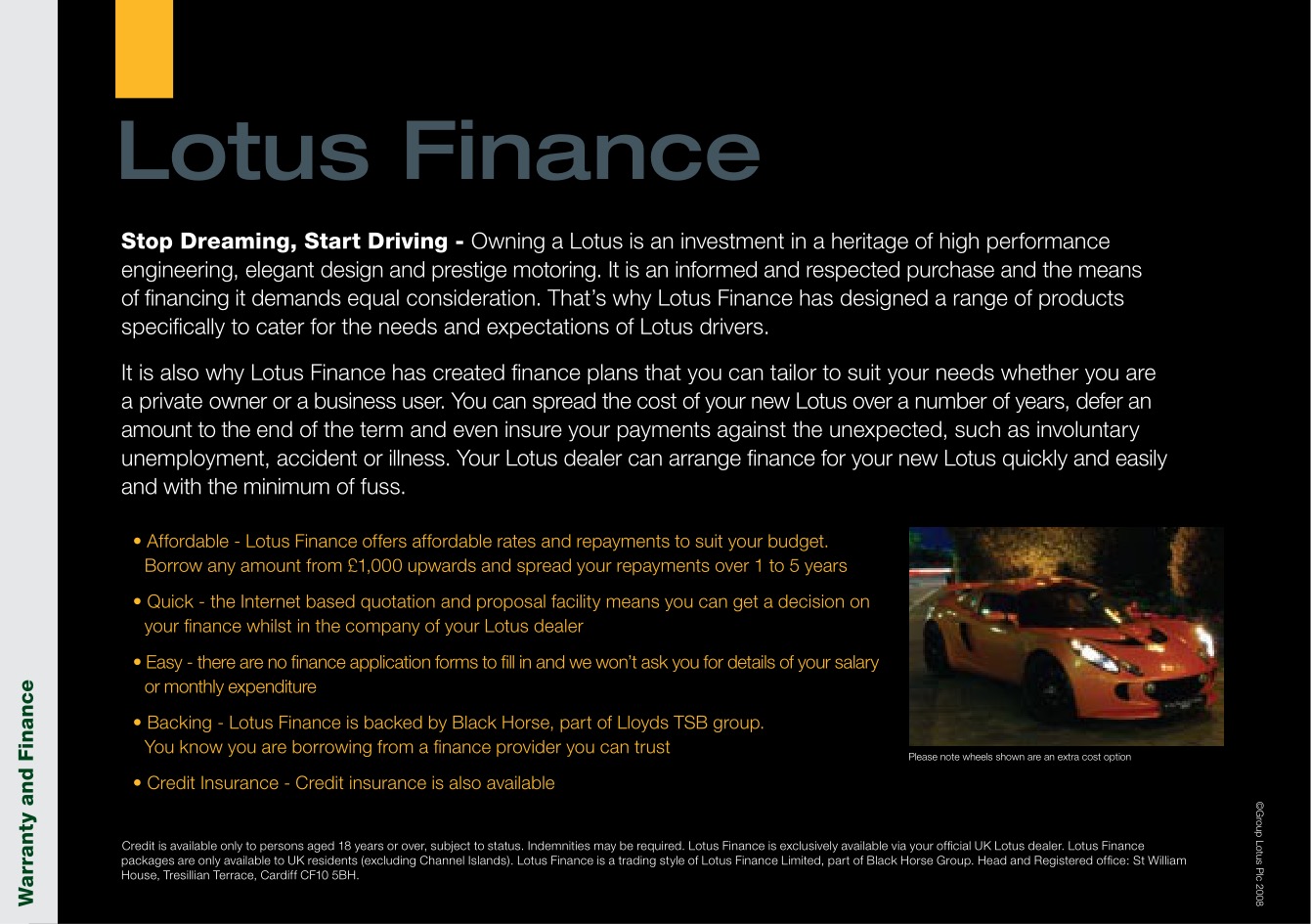 2008 Lotus Exige Brochure Page 14